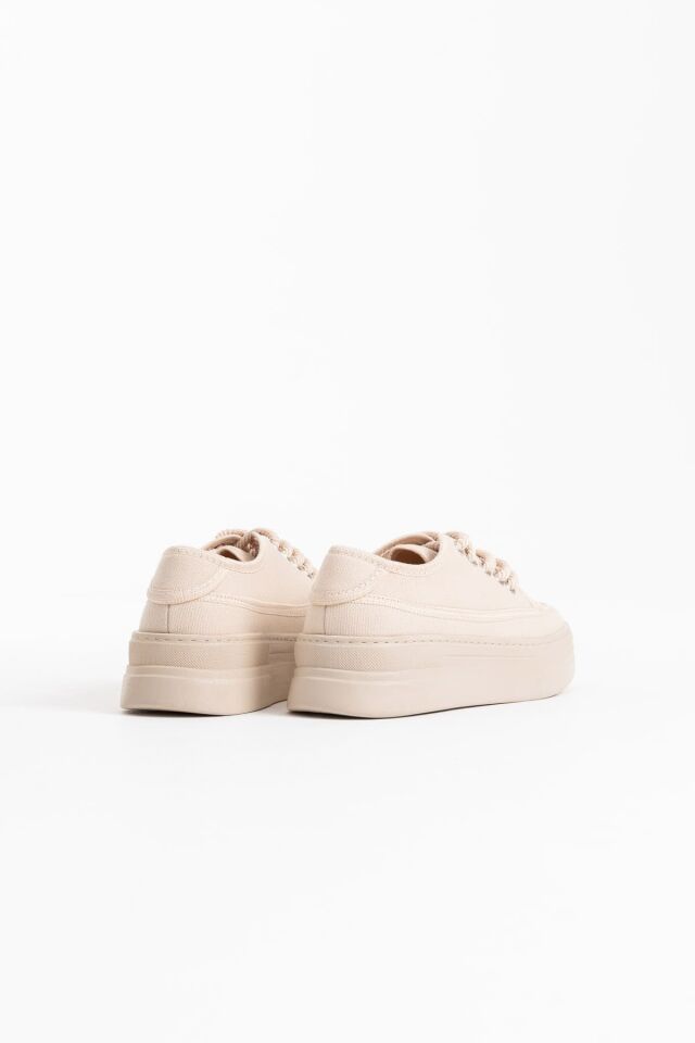 Kadın Bej Keten Spor Ayakkabı TR04MS02C