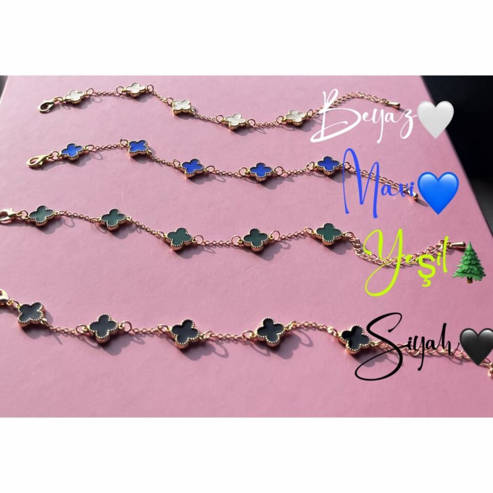 Parla Lucky Clover Elite Tek Renk Bileklikler