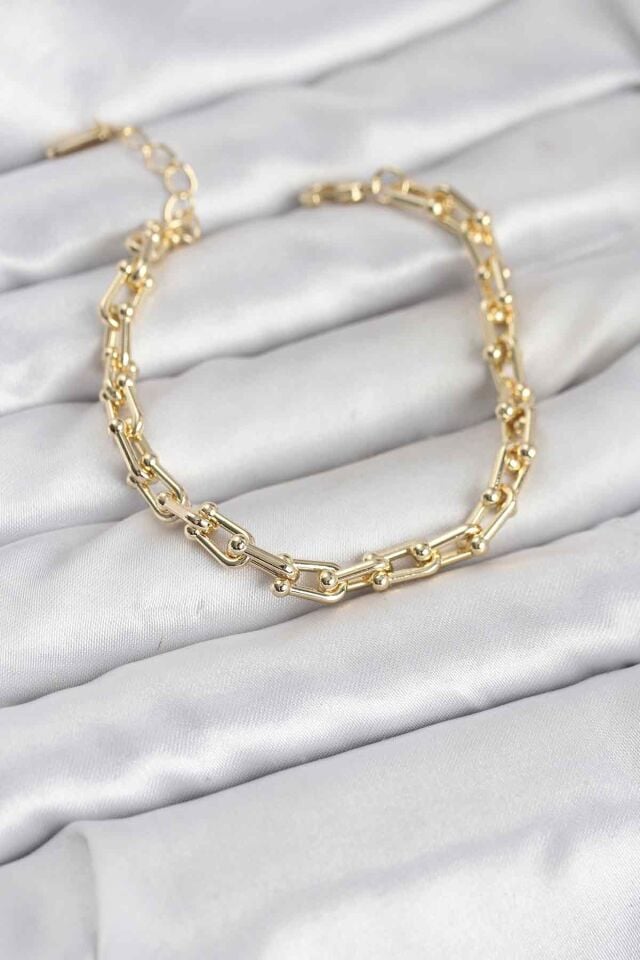 Gold Renk Tifani Model Pirinç Kadın Bileklik