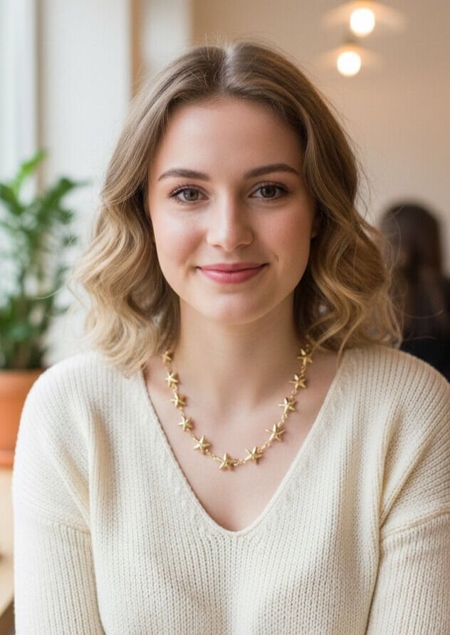 Yıldız Model Pirinç Gold Renk Kadın Kolye