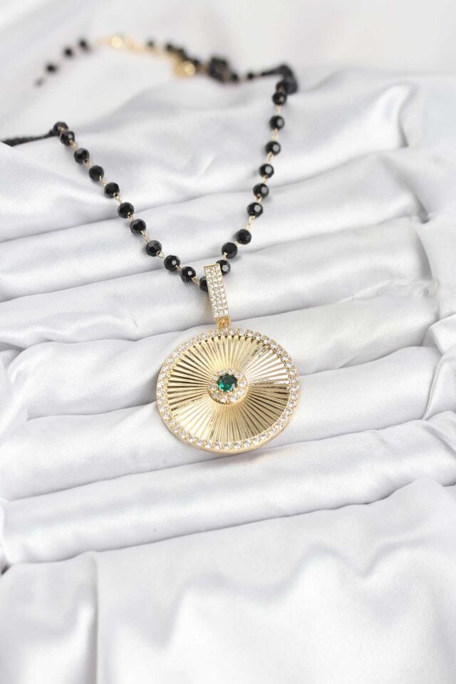 316L Çelik Zincir Kristal Boncuklu Kadın Kolye