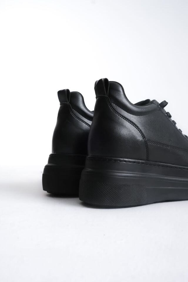 Kadın Gizli Topuk Siyah Spor Ayakkabı