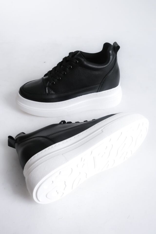 Kadın Gizli Topuk Siyah BT Spor Ayakkabı