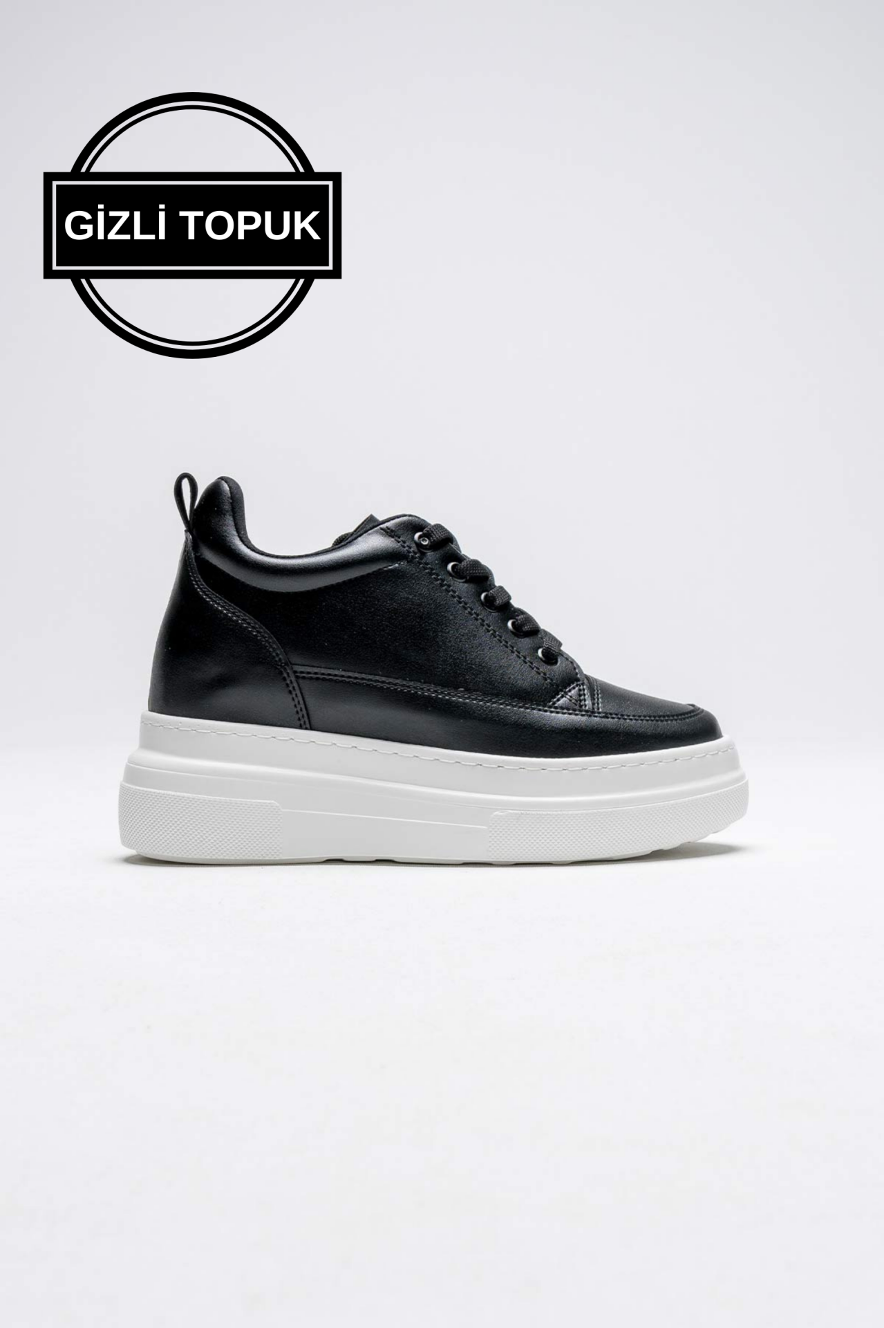 Kadın Gizli Topuk Siyah BT Spor Ayakkabı