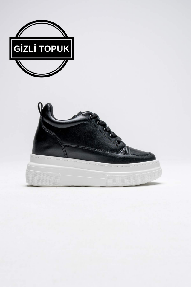Kadın Gizli Topuk Siyah BT Spor Ayakkabı