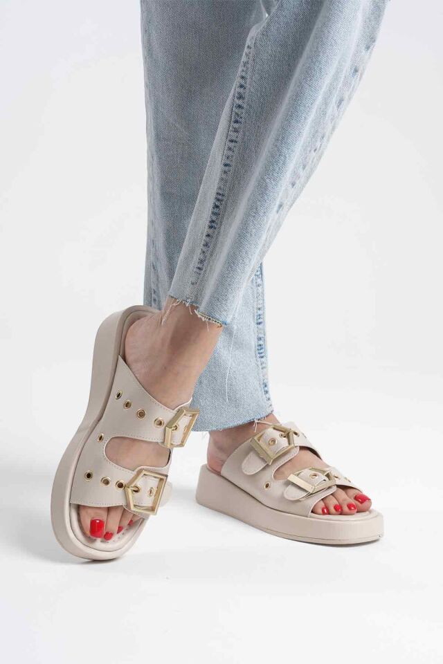 Kadın Bej Cilt Terlik TR17MY04C