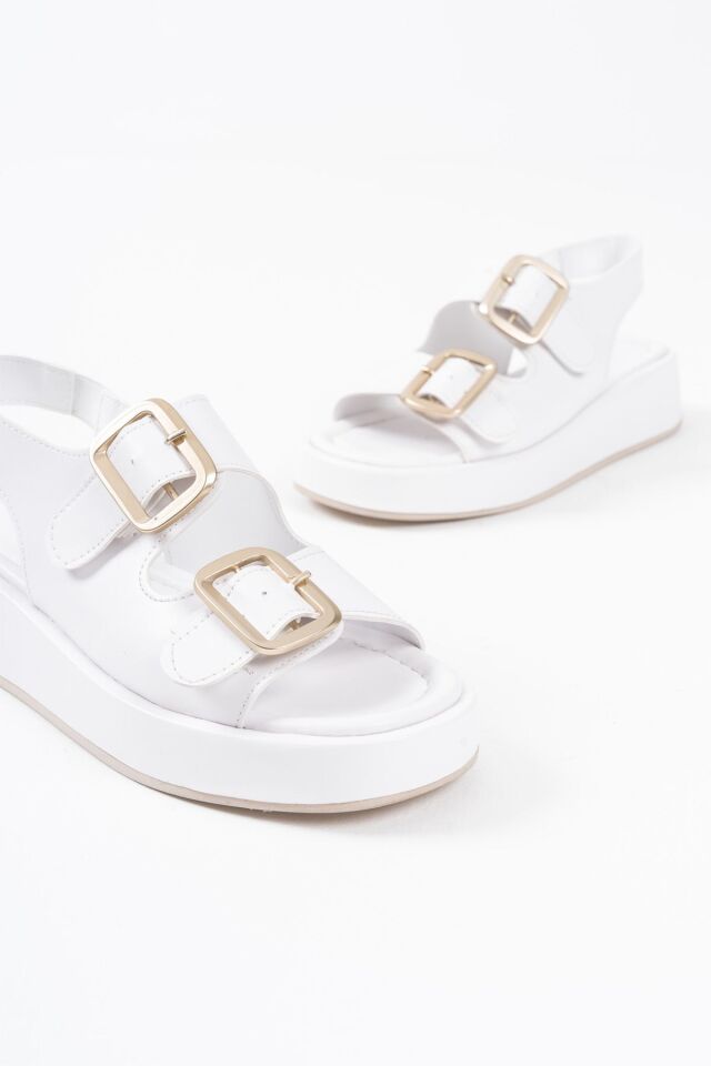 Beyaz Cilt Kadın Sandalet TR17MY02B