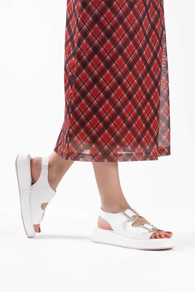 Beyaz Cilt Kadın Sandalet TR17MY02B