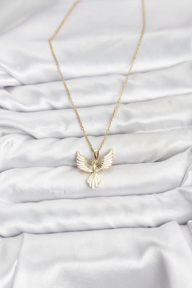 316L Çelik Zincir Gold Renk Anka Kuşu Model Kadın Kolye