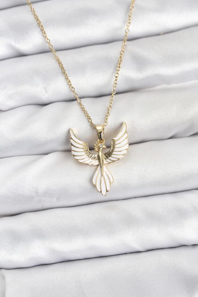 316L Çelik Zincir Gold Renk Anka Kuşu Model Kadın Kolye