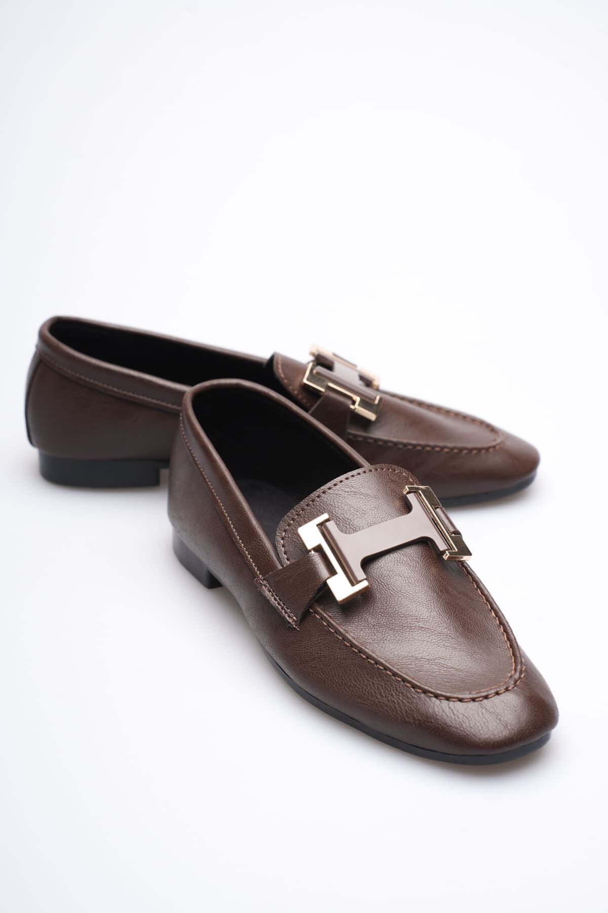 Kadın Acı Kahve Şık Tokalı Günlük Ayakkabı TR27MS05C