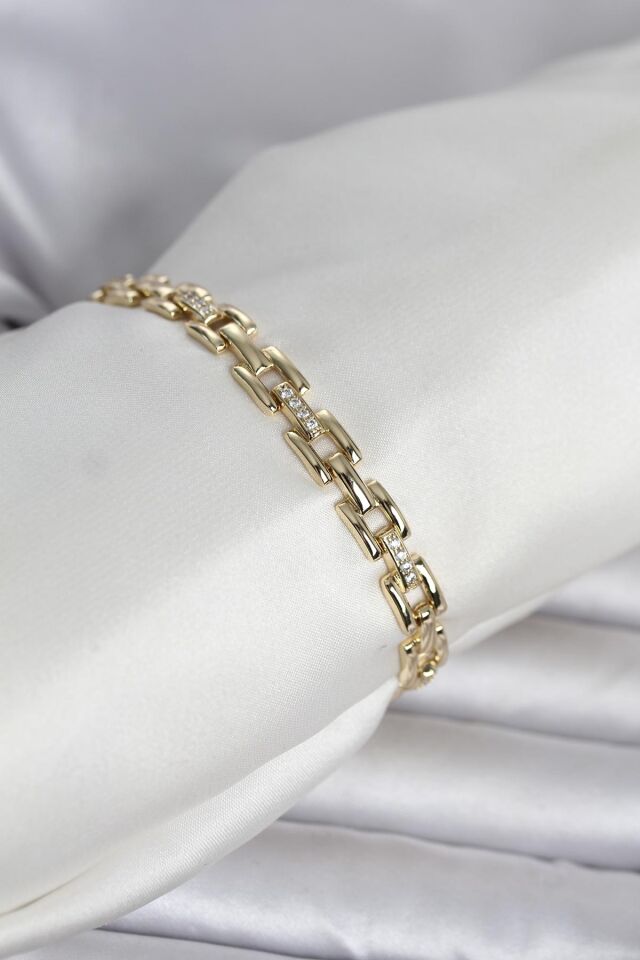 Xuping Zincir Model Gold Renk Kadın Bileklik