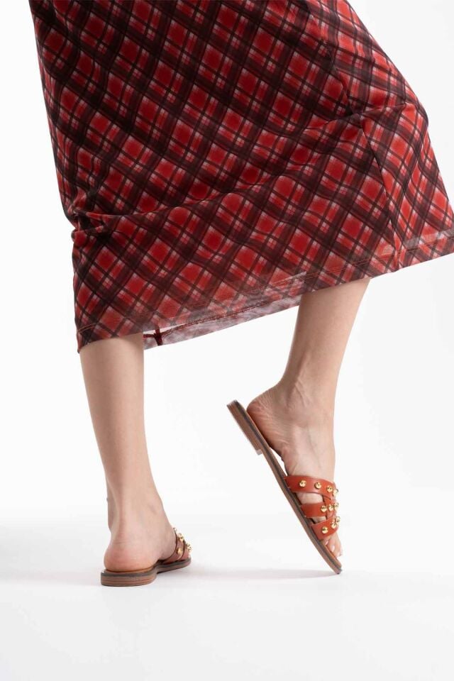 Kiremit Hakiki Deri Terlik TR31MY68G