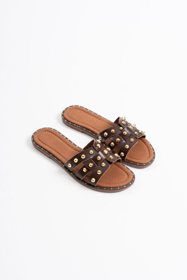 Acı Kahve Hakiki Deri Terlik TR31MY68F