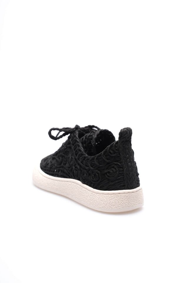 Kadın Bej Örgü Detaylı Günlük Sneaker Rahat ve Hafif Spor Ayakkabı TR01MY01A