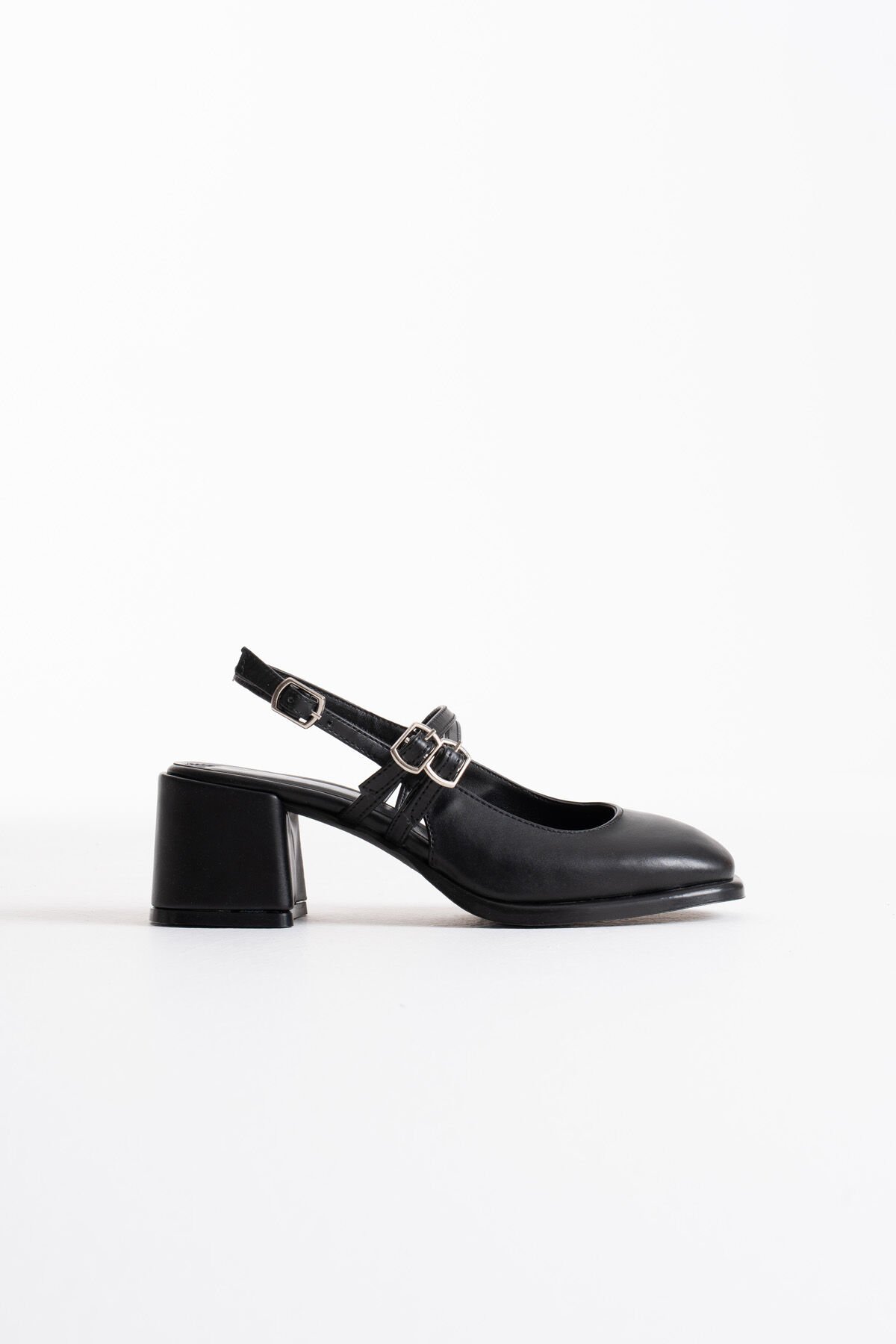 Siyah Cilt Kadın Topuklu Ayakkabı TR02MS03C