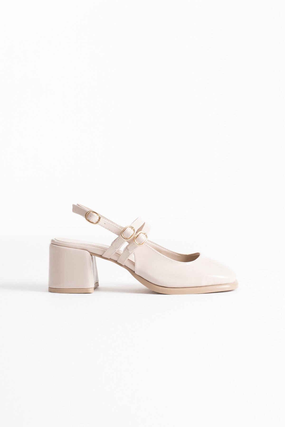 Bej Rugan Kadın Topuklu Ayakkabı TR02MS03B