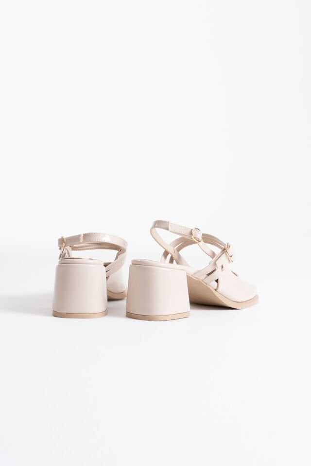 Bej Rugan Kadın Topuklu Ayakkabı TR02MS03B