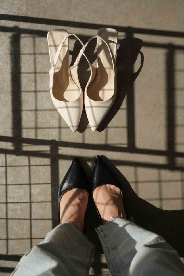 Kadın Bej Saten Topuklu Ayakkabı TR08MS08B