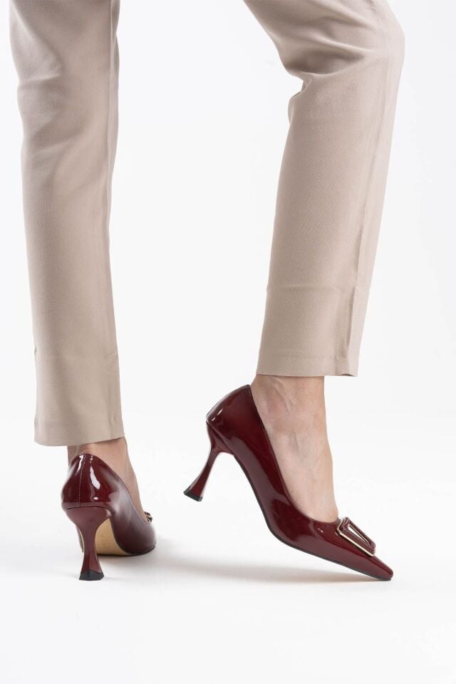 Kadın Bordo Rugan Ayakkabı TR08MS09C