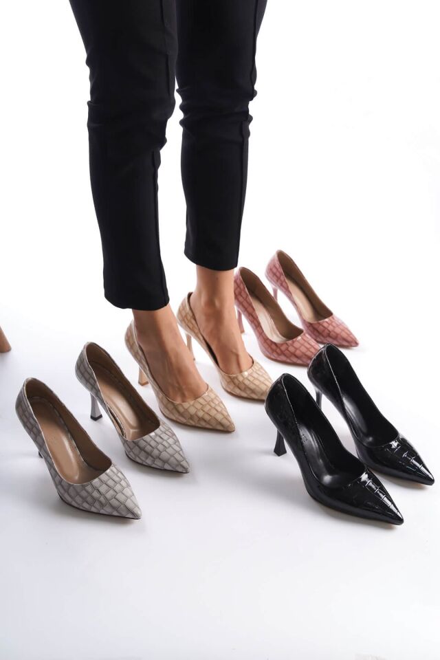 Kadın Nude Kroko Rugan Stiletto TR08MS10D