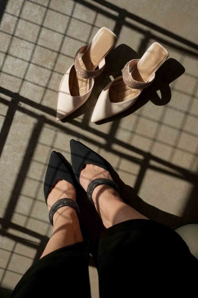 Topuklu Siyah Kadın Terlik TR08MS13A