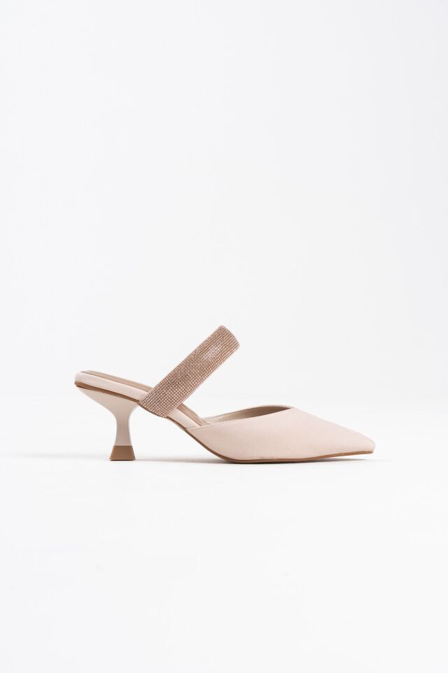 Topuklu Bej Kadın Terlik TR08MS13B