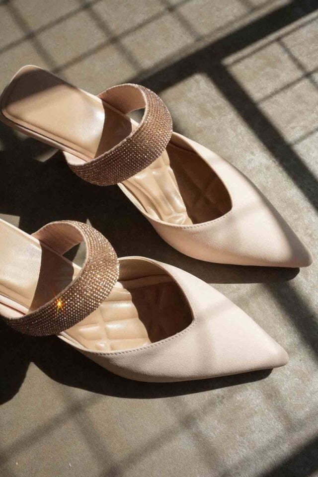 Topuklu Bej Kadın Terlik TR08MS13B