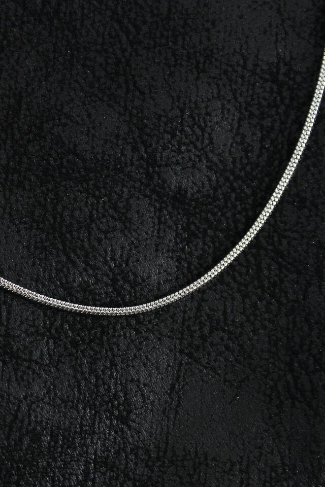 316L Çelik Örme Zincir Model Gümüş Renk Erkek Kolye