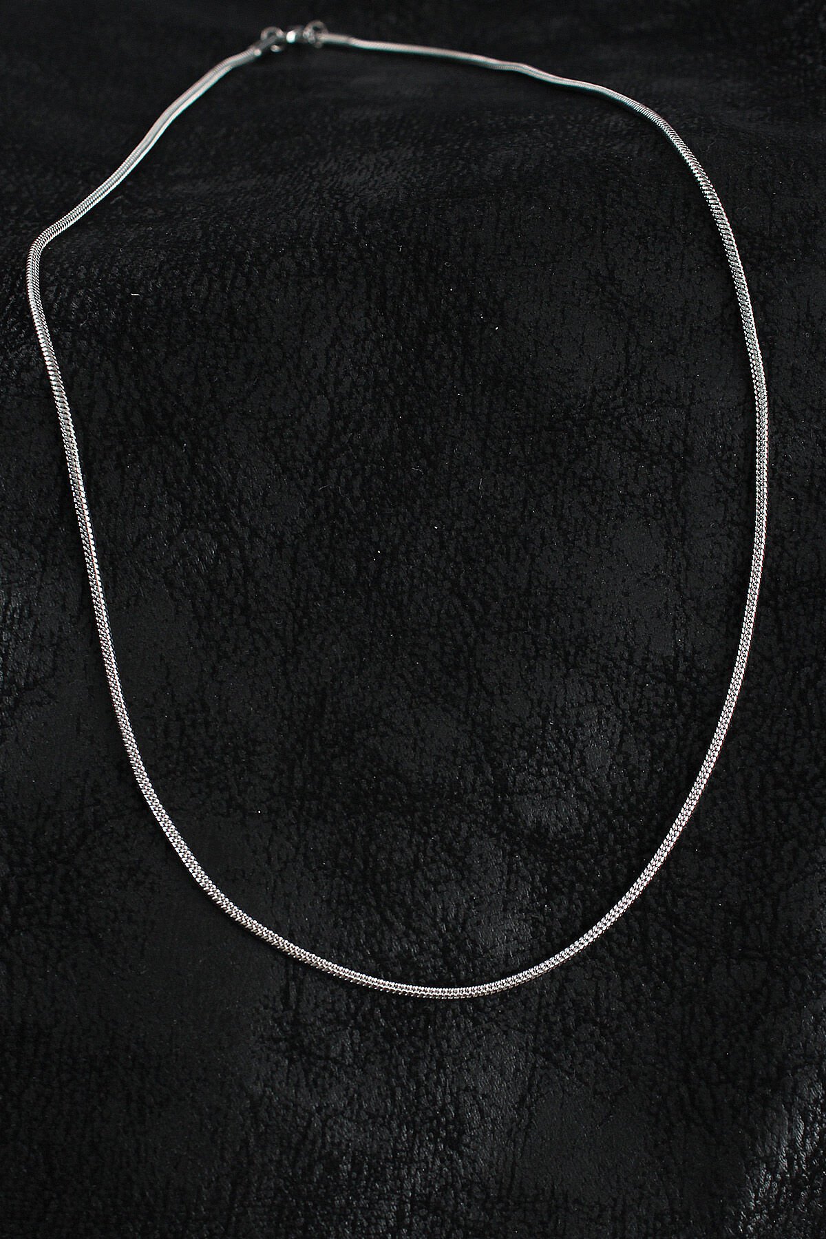 316L Çelik Örme Zincir Model Gümüş Renk Erkek Kolye