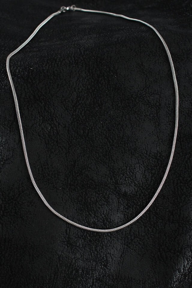 316L Çelik Örme Zincir Model Gümüş Renk Erkek Kolye