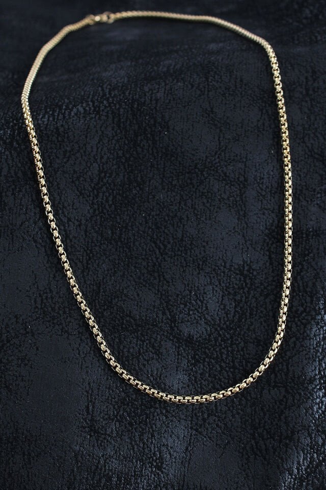 316L Çelik Örme Zincir Model Gold Renk Erkek Kolye