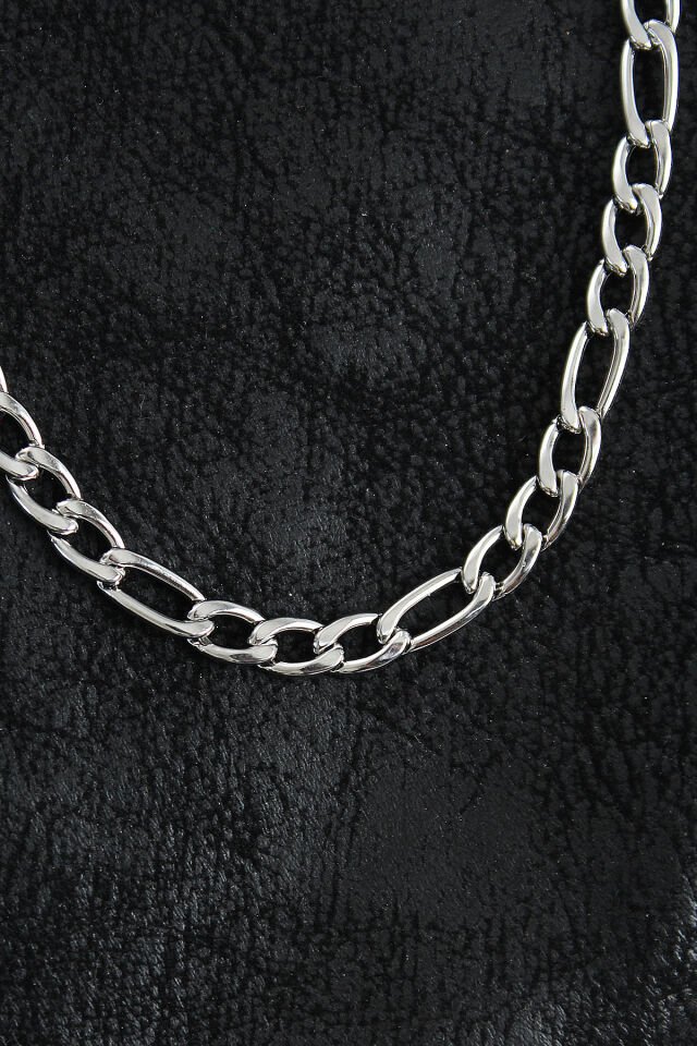 316L Çelik Kalın Figaro Zincir Model Gümüş Renk Erkek Kolye