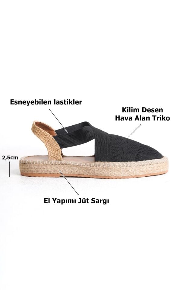 Kadın Siyah Espadril Ayakkabı TR19MY01A