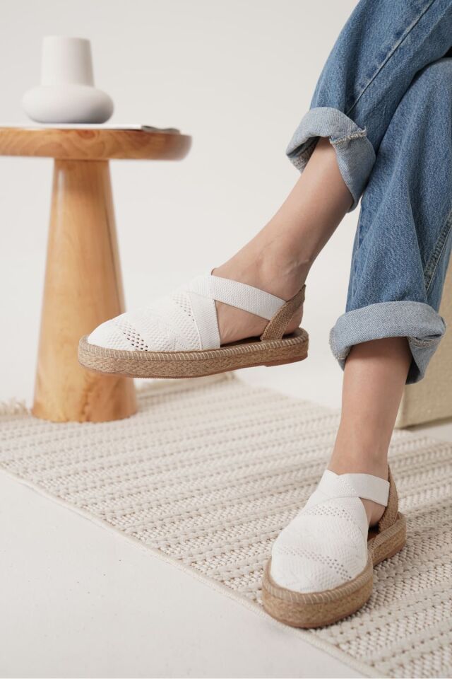 Kadın Beyaz Espadril Ayakkabı TR19MY01B