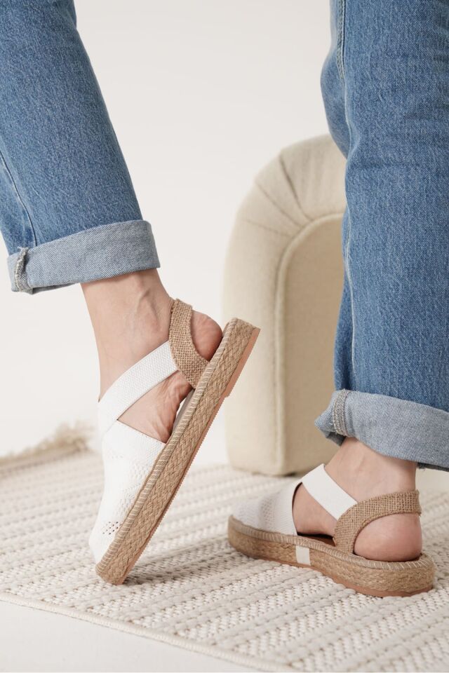 Kadın Beyaz Espadril Ayakkabı TR19MY01B