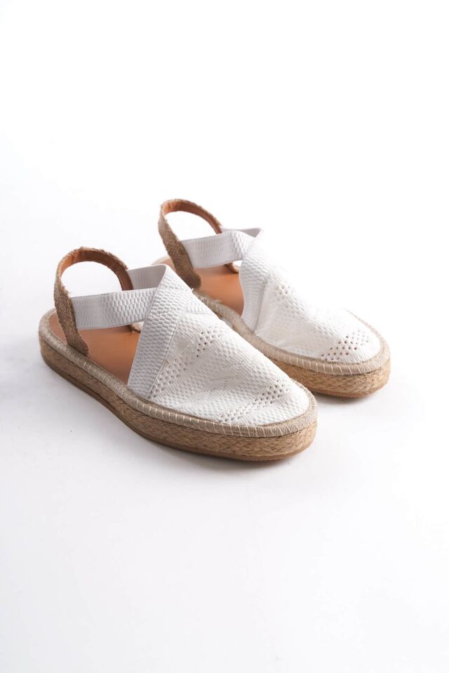 Kadın Beyaz Espadril Ayakkabı TR19MY01B