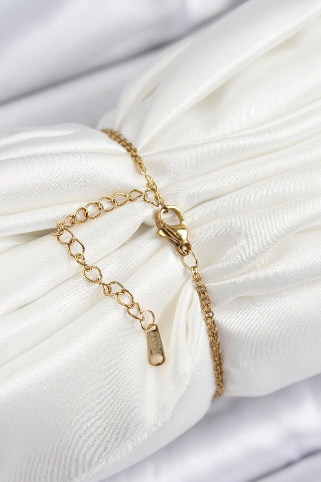 316L Çelik Zincir Mineli Sanatsal Portre Zirkon Taşlı Gezegen Model Gold Renk Kadın Bileklik