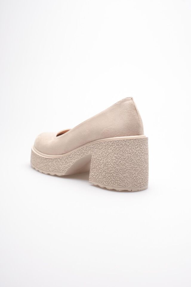 Kadın Bej Süet Günlük Ayakkabı TR06MS04F