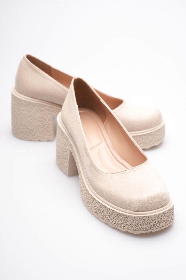 Kadın Bej Süet Günlük Ayakkabı TR06MS04F