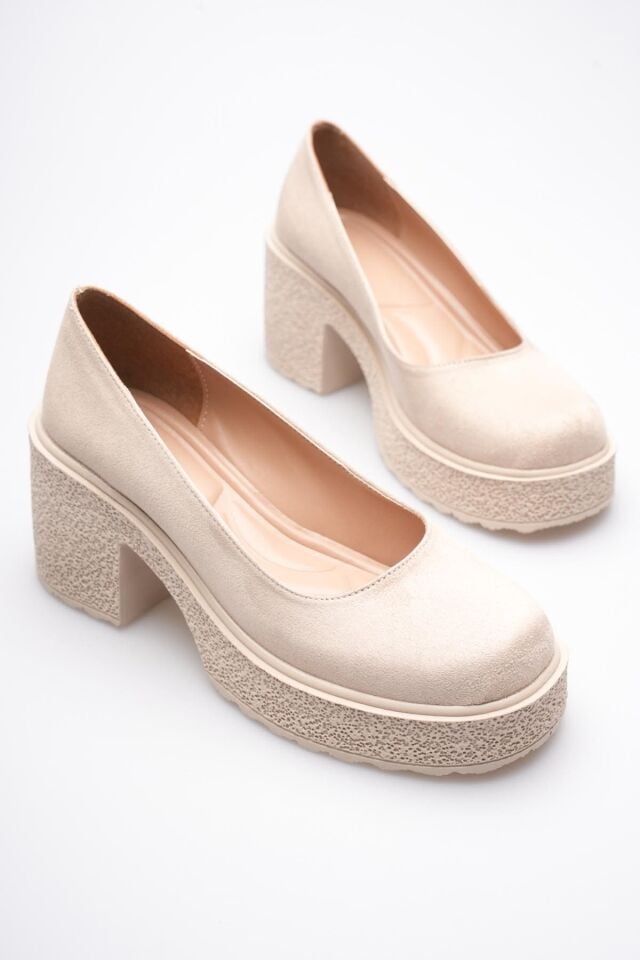 Kadın Bej Süet Günlük Ayakkabı TR06MS04F