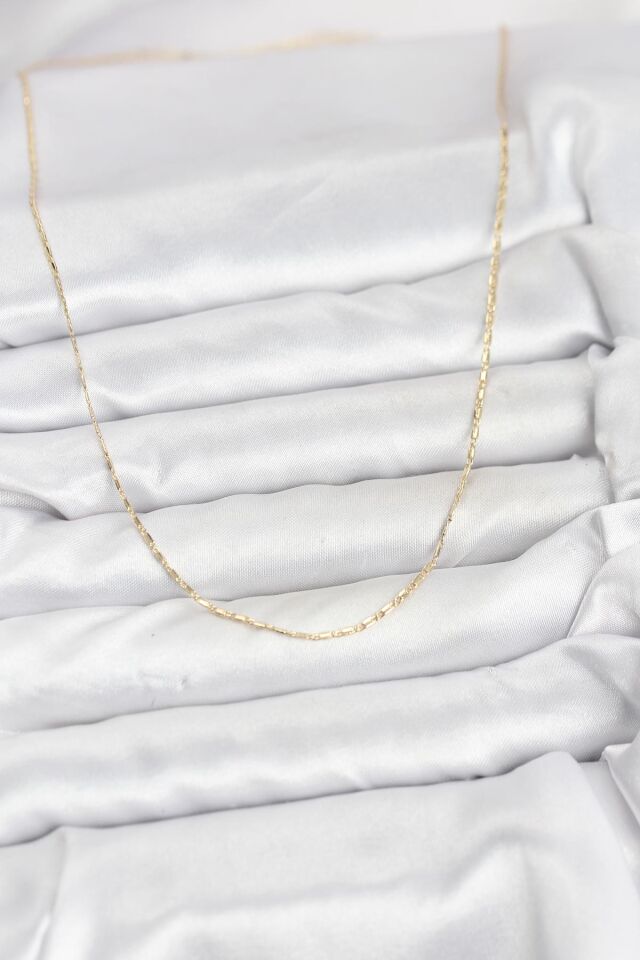 CM 14K Gold Renk Kesme Model 60 cm Kadın Kolye