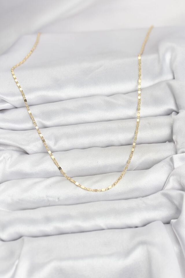 CM 14K Gold Renk Ezme Zincir Model 60 cm Kadın Kolye