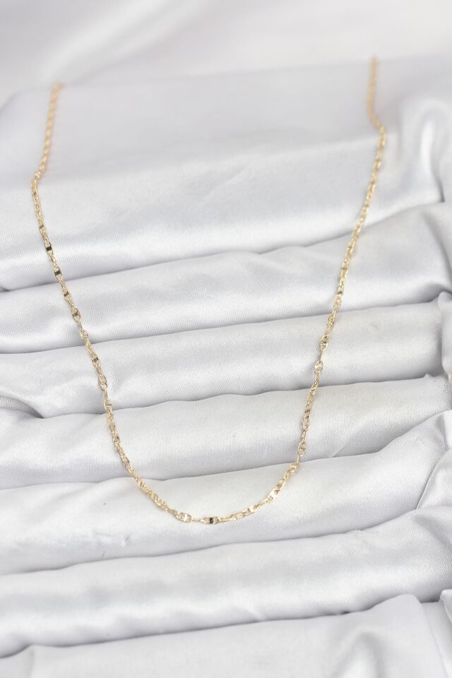 CM 14K Gold Renk Gemici Zincir Model 60 cm Kadın Kolye