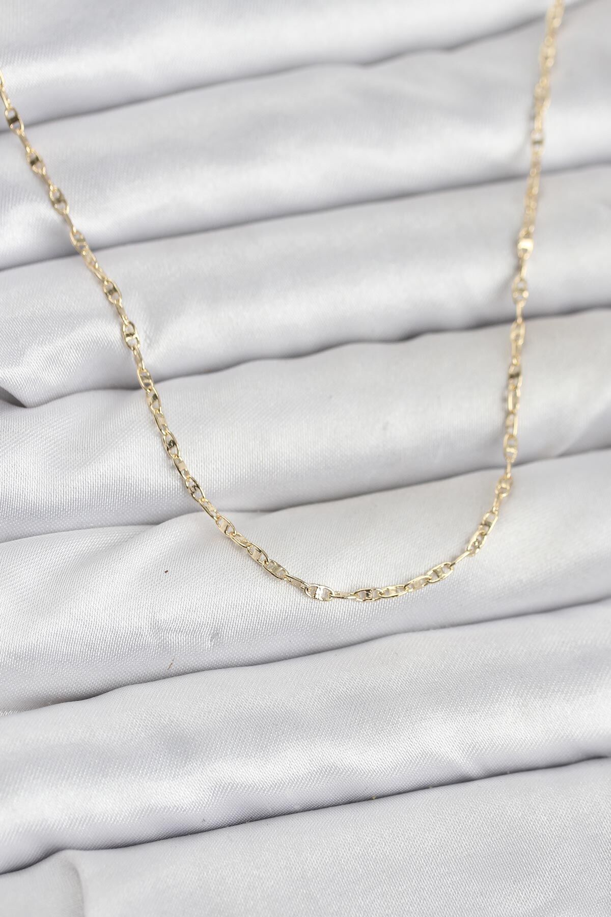 CM 14K Gold Renk Gemici Zincir Model 60 cm Kadın Kolye