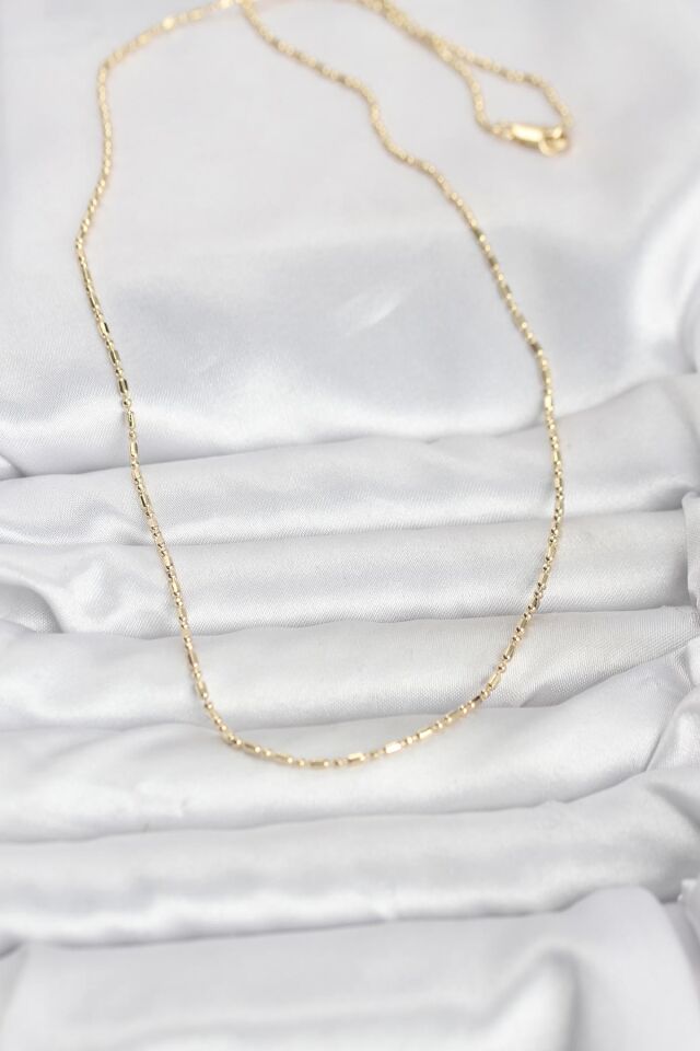 CM 14K Gold Renk Zincirli 60 cm Kadın Kolye