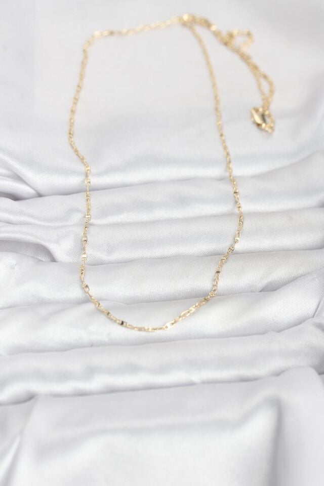 CM 14K Gold Renk Gemici Zincir Model 60 cm Kadın Kolye