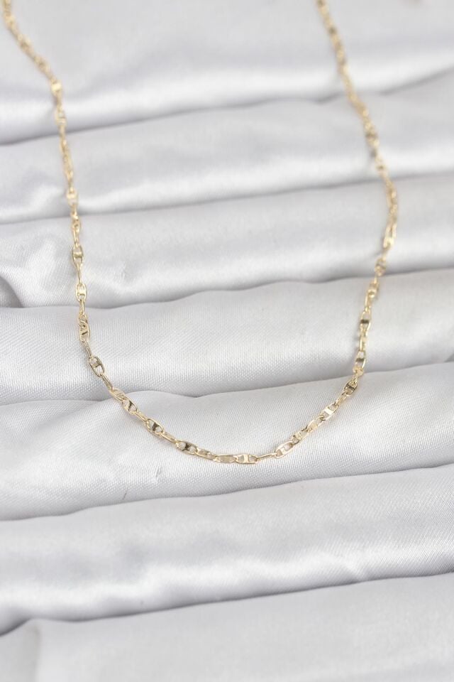 CM 14K Gold Renk Gemici Zincir Model 60 cm Kadın Kolye