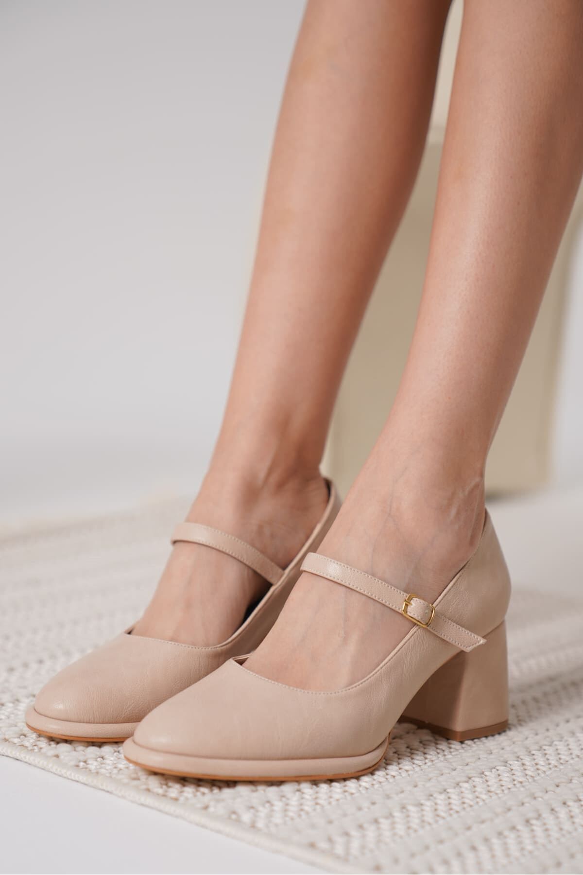 Nude Cilt Kadın Topuklu Ayakkabı TR18MS07D