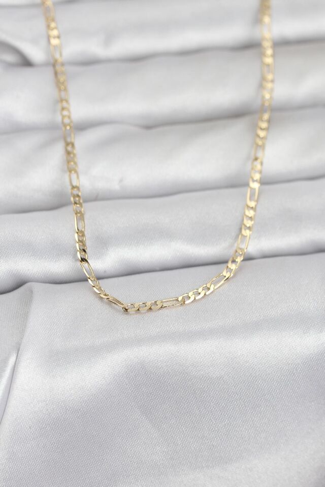 CM 14K Gold Renk İnce Kuşgözü Zincir Model 60 cm Kadın Kolye